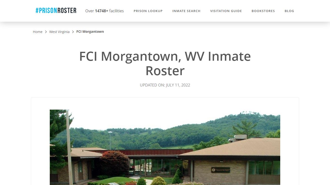 FCI Morgantown, WV Inmate Roster